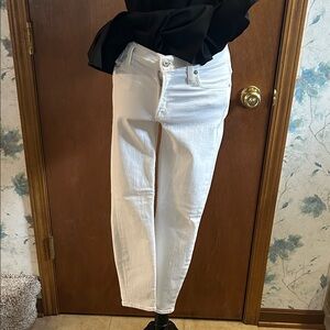 J. Crew Women's Cropped White Jeans